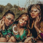 girl wearing fashionable facemask and protective gears