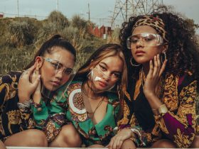 girl wearing fashionable facemask and protective gears